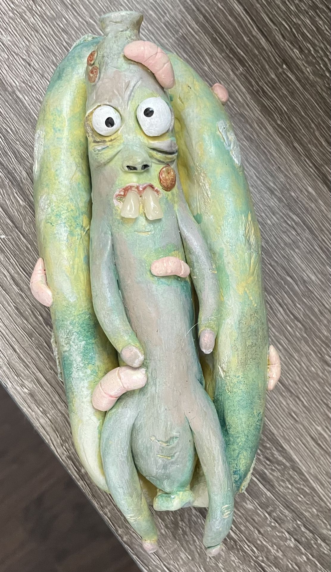 Creepy Moldy Hot Dog Sculpture