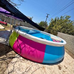 Large 18ft X 48in Pool New In Box Ladder And Pump Included 