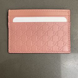 GUCCI pink Credit Card Wallet 