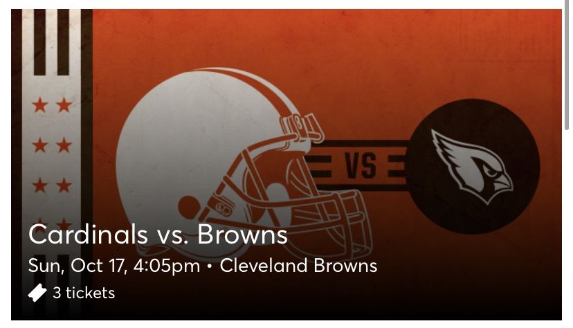 Browns Vs cardinals tickets 