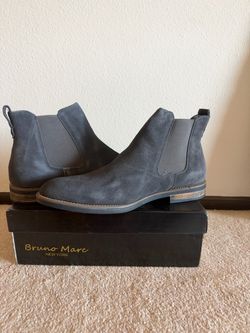 Bruno Marc Urban-06 Gray Chelsea Boots – Men’s Size 15 – Box Included
