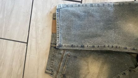 Baggy purple jeans