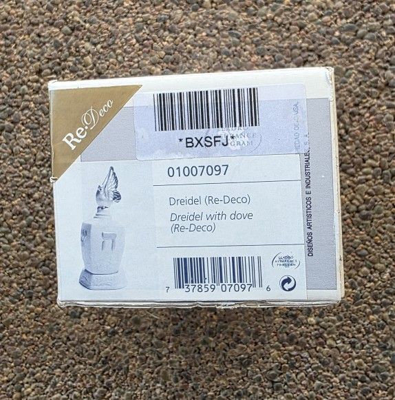 Empty Lladro Box Dreidel With Dove