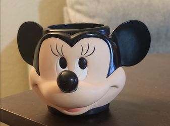 Applause Inc Disney Minnie Mouse Head Face 3D Child's Cup Mug Vintage Vinyl Plastic