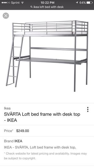 Just Reduced Ikea Svarta Loft Bed Frame With Desktop For Ikea Svarta Loft Bed Frame With Desktop