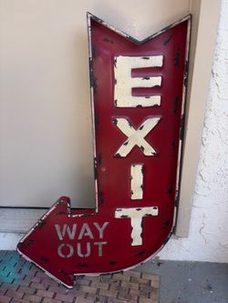 Metal Exit Arrow Sign