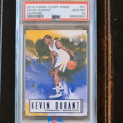 2016 Panini Court Kings Sapphire Kevin Durant PSA Graded Basketball Card Serial Numbered out of 25  PSA 10 GEM MINT! 🔥