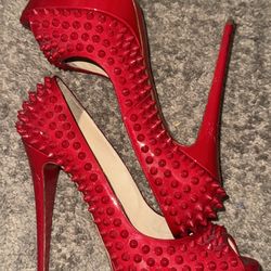 Red Spiked Louboutin  37