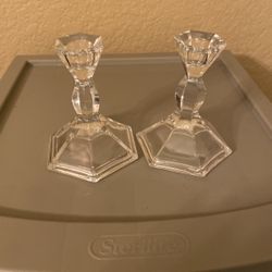 Glass Candlesticks