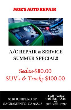 A/C Recharge and Parts - Kia, Nissan, Dodge, Toyota, Honda