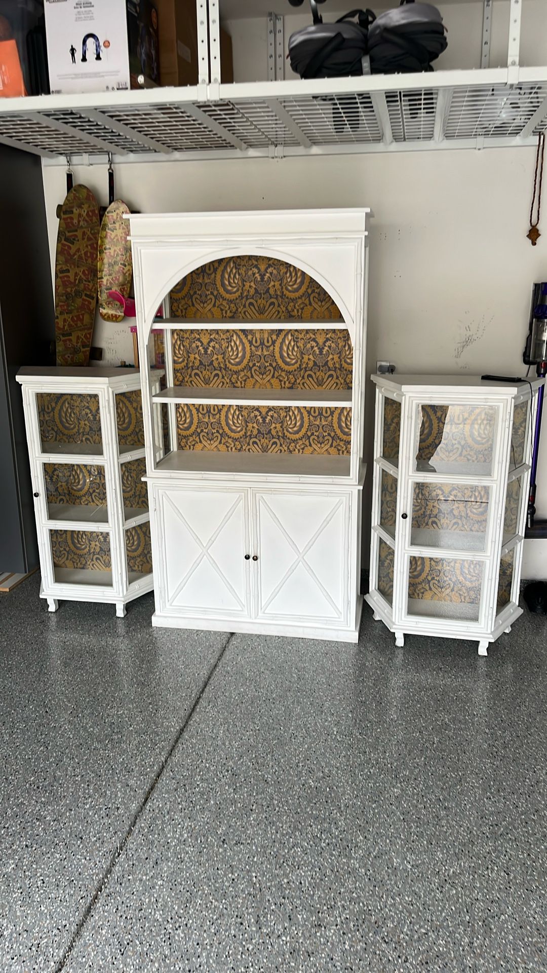 Entryway Cabinet White 3 Piece