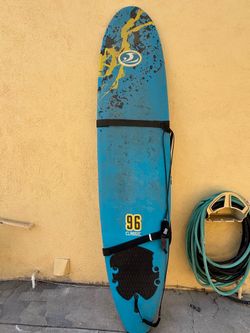 CBC 8ft Soft Top Surfboard 96 Classic California Board Company Fins & Leash