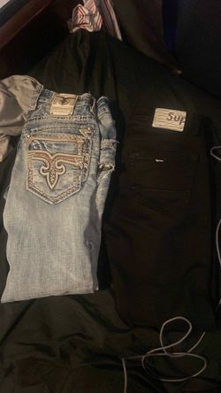 Mens jeans ,rock revival size 32 and supreme jeans size 34