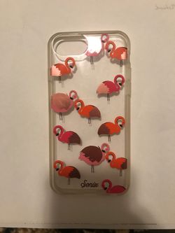 iPhone 6s/7/8 sonix palstic clear case with flamingo design
