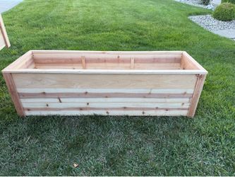 Raised cedar planter