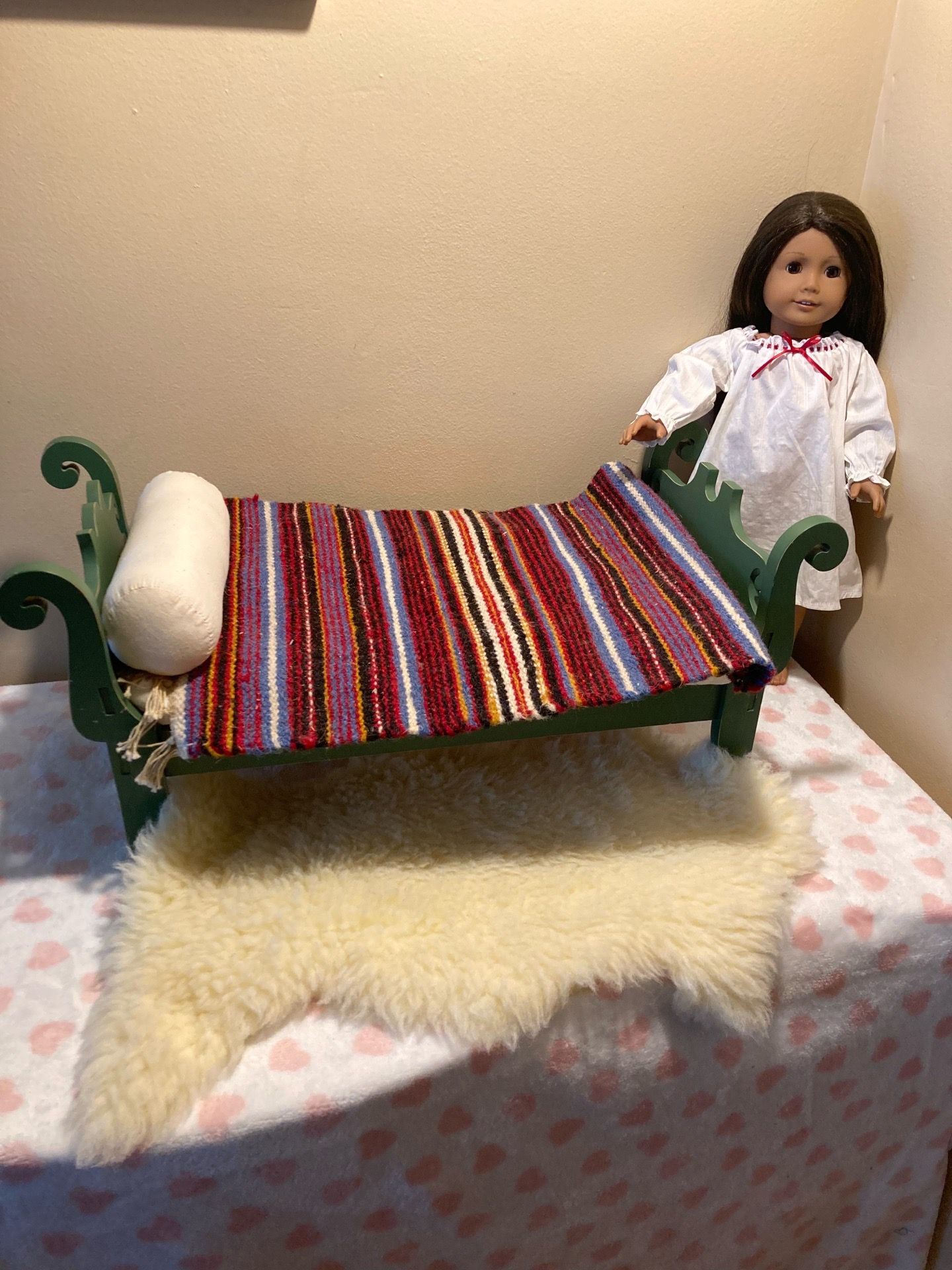 American Girl Josefina’s bed and nightgown