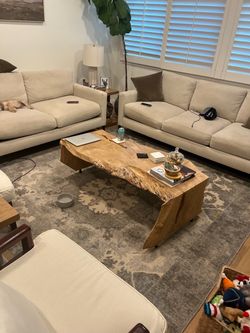 Large 8’ x 11’ Blue, Gray & Cream Area Rug