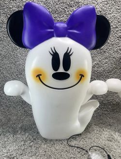 Disney 2 ft Disney LED Lighted Stylized Minnie Mouse Ghost Halloween Blow Mold