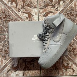 Nike Air Force 1 High Silver Metallic Sneaker Size 8 New Without Box