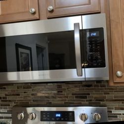 stainless steel samsung microwave over the range