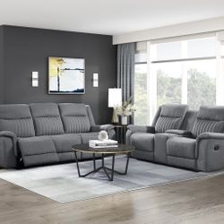 2PC Gray Sofa & Loveseat 🔥SALE🔥