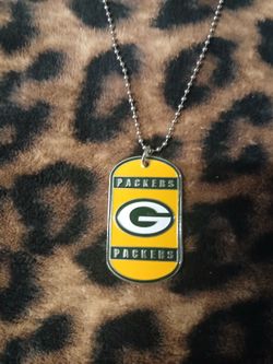 Green Bay Packers dog tag necklace