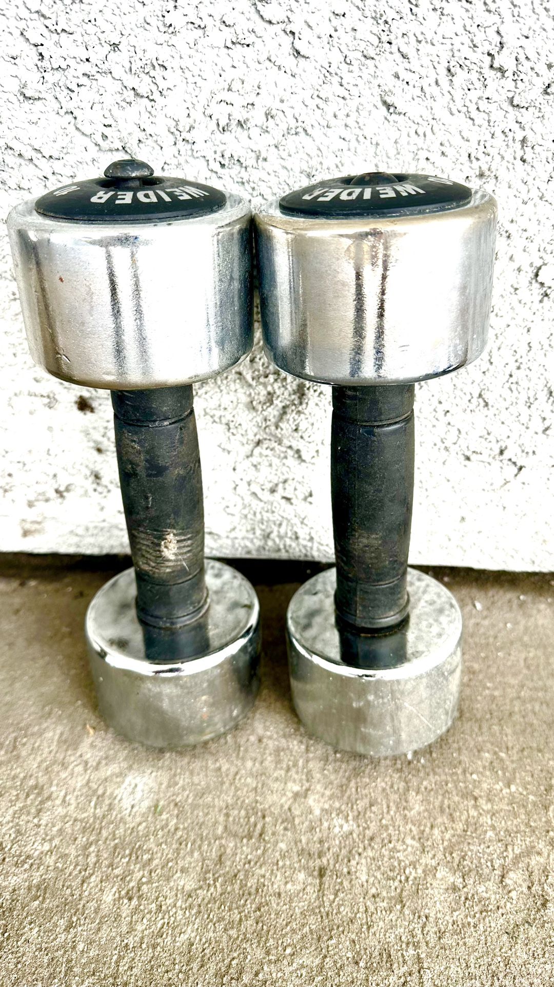 Weider 10lb. Chrome Plated Cushioned Dumbbell Set.