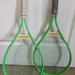 Set Of 2 DUNLOP Junior Pro Tennis Racket Racquet Green And White 24" Length