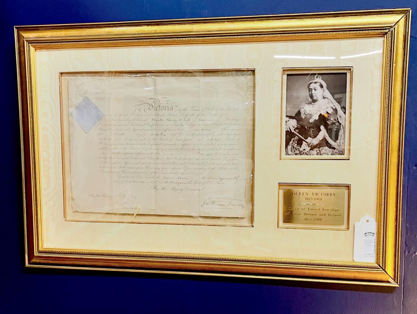 Queen Victoria Signed Military Appointment Document