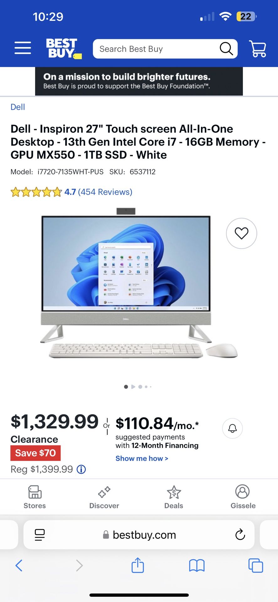Dell - Inspiron 27" Touch-Screen All-in-One