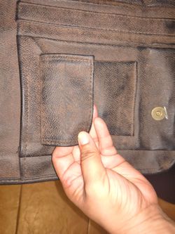 Leather shoulder strap suitcase