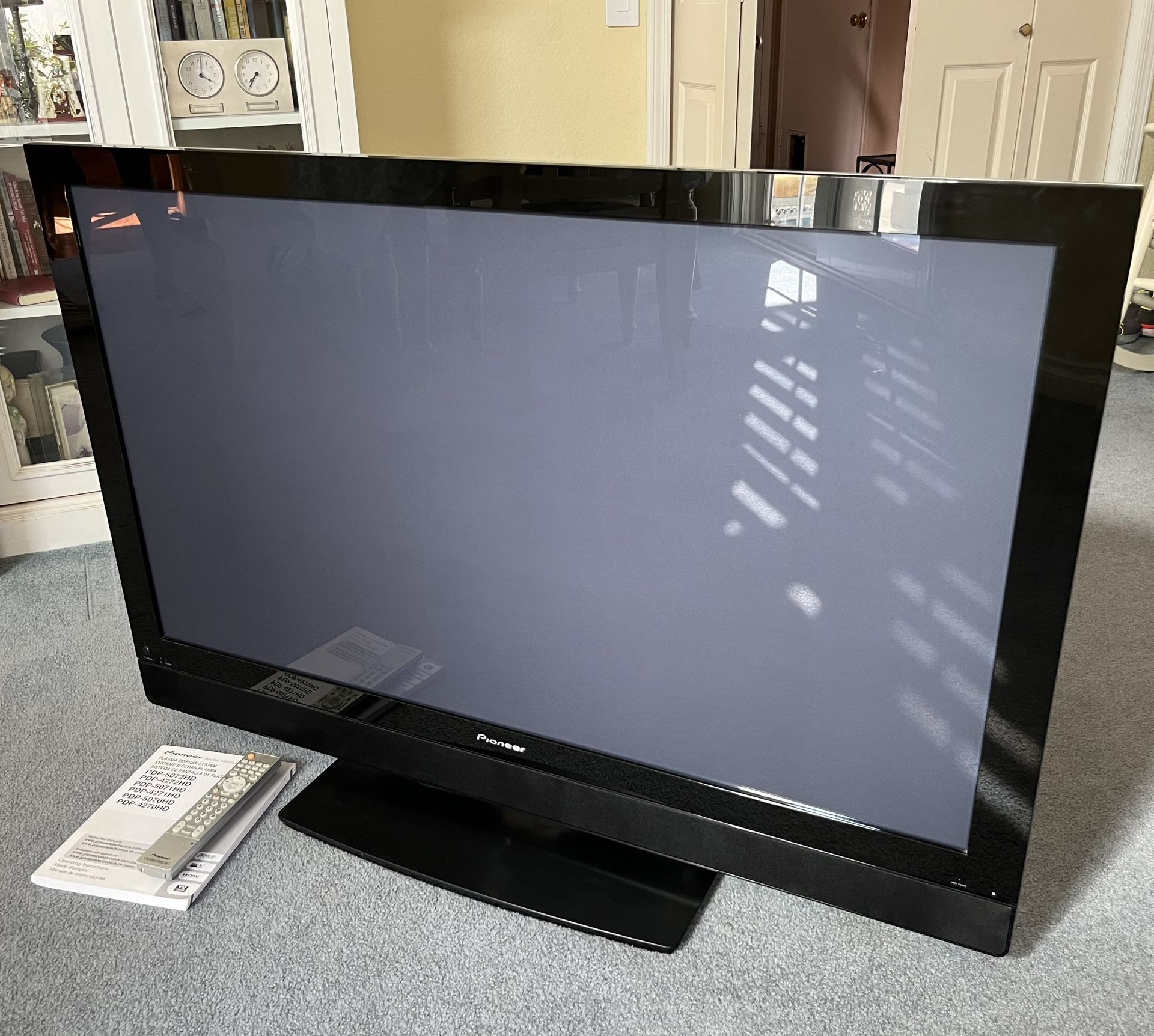Pioneer 50” TV With Sound Bar And Stand, Remote And Manuals BEST OFFER