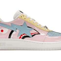 A Bathing Ape | Bape Sta Low
M2 20th Anniversary | Patent Pink | US M 10 | (Like-New / Pre-Owned, No Box)