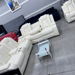 Power Recliner Sofa Set 🔥 Ivory Color 