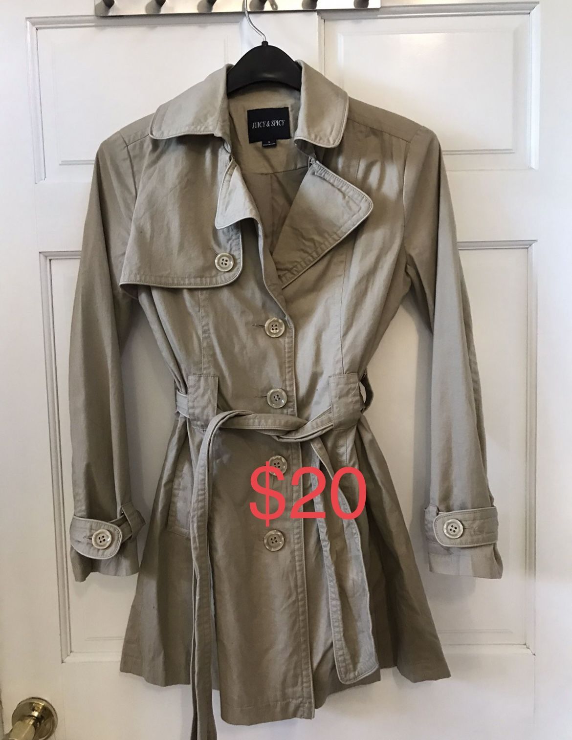 Beige Trench Coat Small