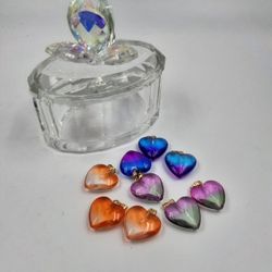 9pc heart charm Two-tone