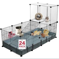 Viscoo 24 Panels Small Animal Playpen W/MAT