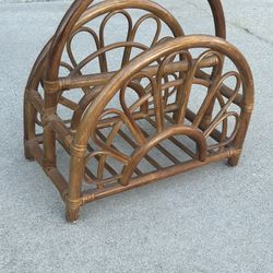 Vintage bentwood Bamboo Magazine Rack