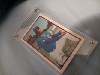 Bowman Baseball Card Signed in Acrylic Case