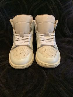 Nike Air Jordan 1 Mid Legend Light Brown Muslin Wmns Size 8 BQ6472-201 Worn 2-3x