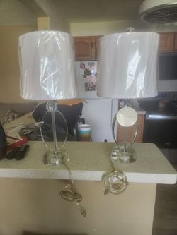 Table lamps.