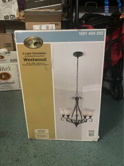 NEW in Box Hampton Bay Westwood 5-Light Chandelier – Oil-Rubbed Bronze