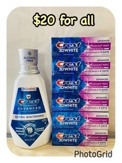 Crest Toothpaste & Mouthwash Bundle, $20 for all‼️