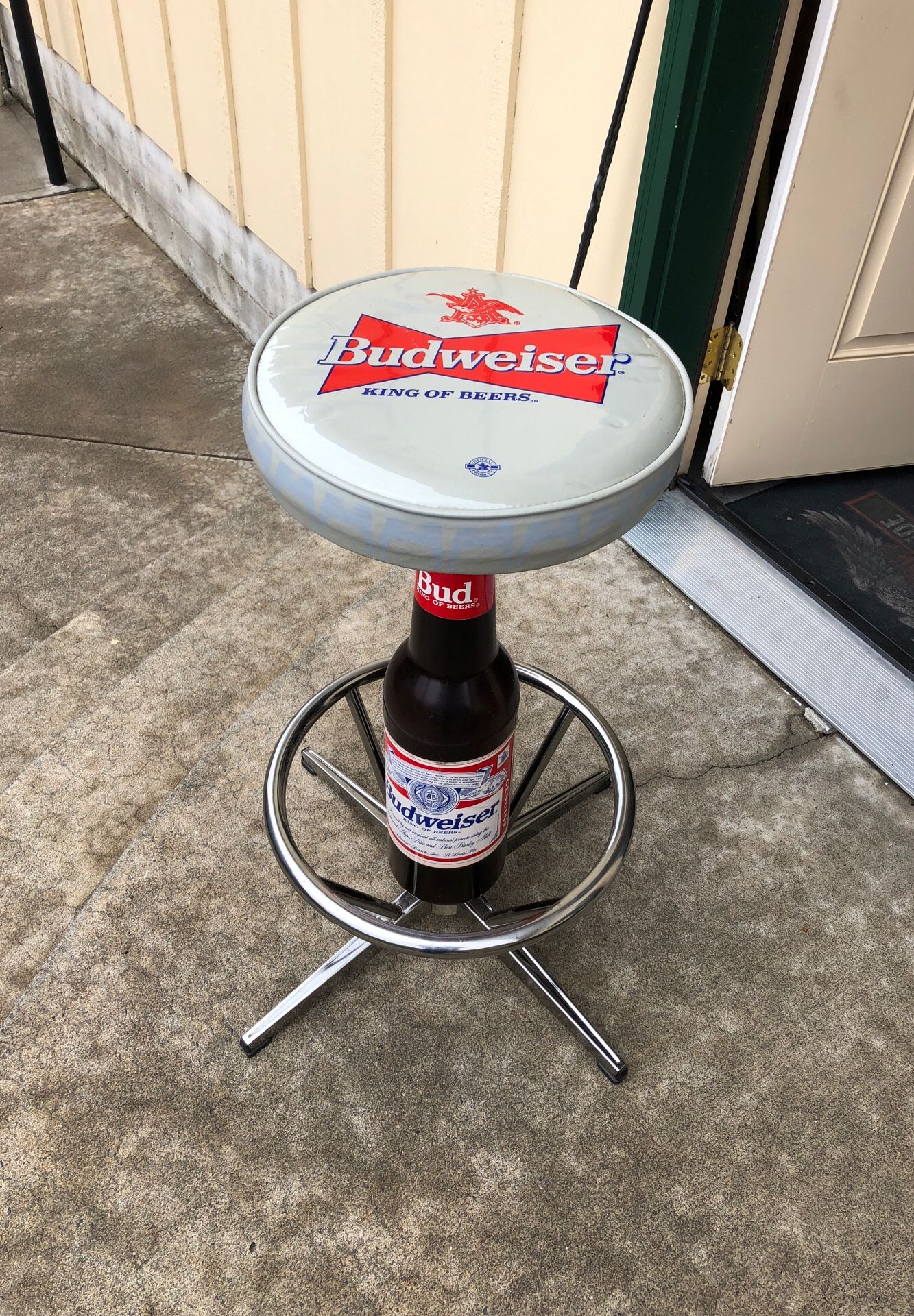 Budweiser bar stool.
