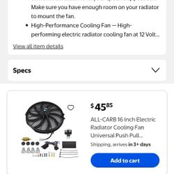 New Radiator Cooling Fan