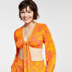 Bar III long sleeve crop top 