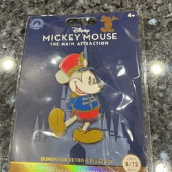 Disney World 50th Anniversary Mickey Mouse Dumbo The Flying Elephant Main Attraction Pin. Brand new in original packaging.  Smoke free home 
