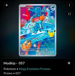 Mudkip 057 Pokémon Mega Evolution Promo Card