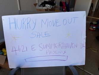 ****Move out sale happening now ****