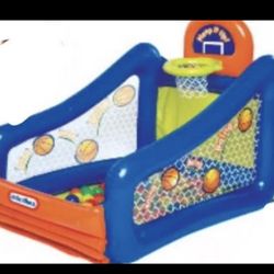 with few plastic balls 